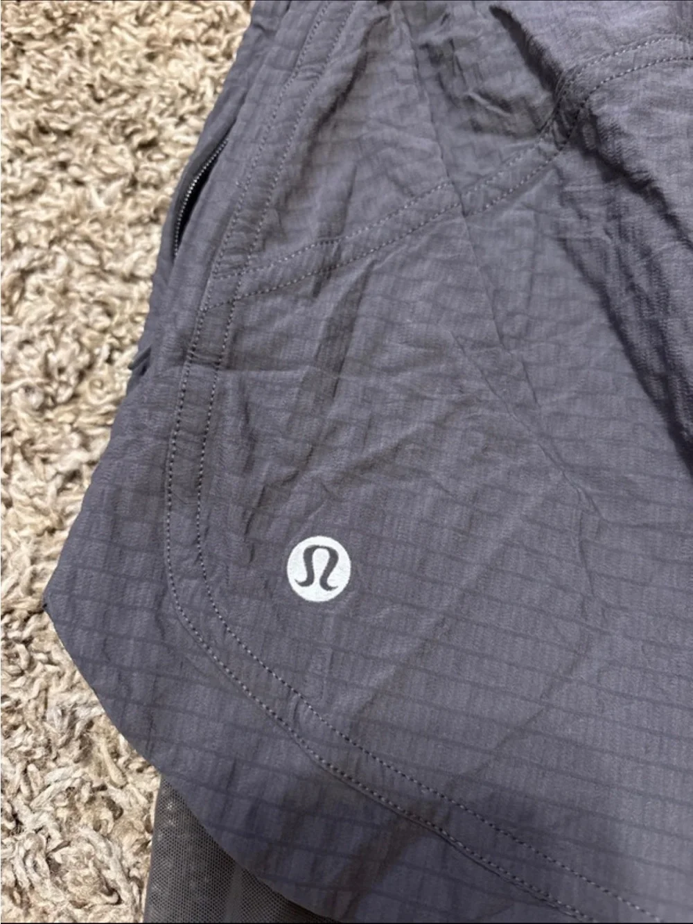 lululemon athletica Women's Black Double-Layer Mesh Shorts